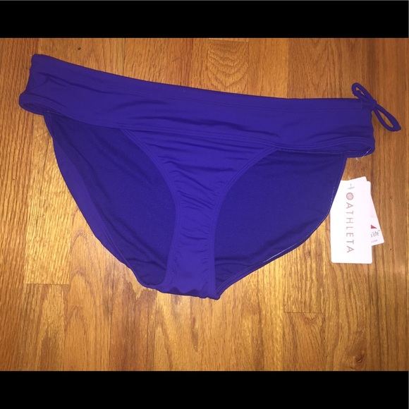 Athleta Other - Athleta Side Tie Bikini Bottom - L Sapphire Blue or Black NWT